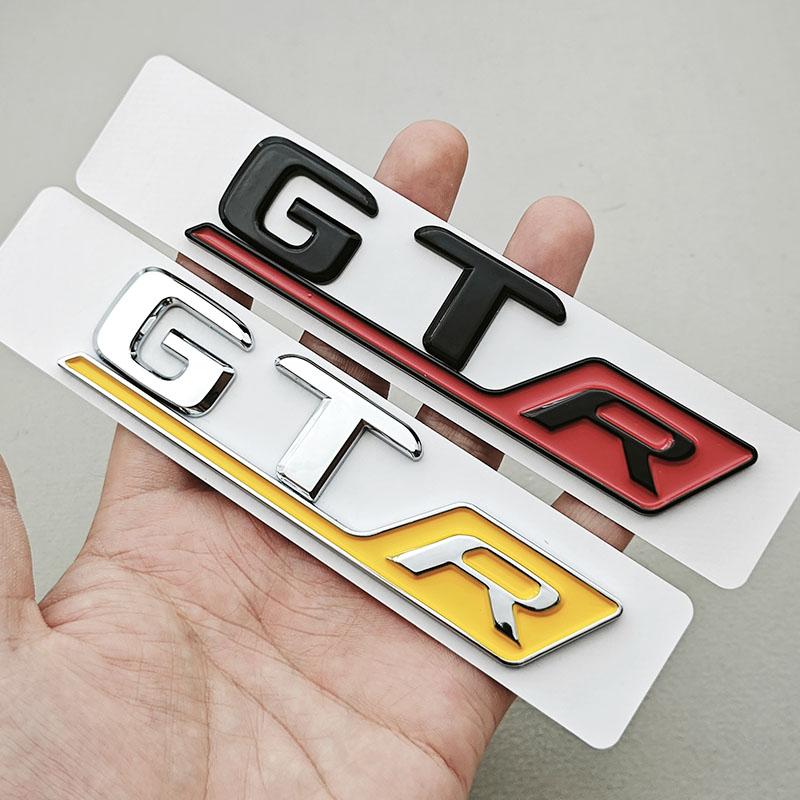 3D ABS Chrome Car Letters Badge Rear Trunk Logo GT R Sticker Emblem Decals For Mercedes Benz GT GT R Tail Marking Accessories
