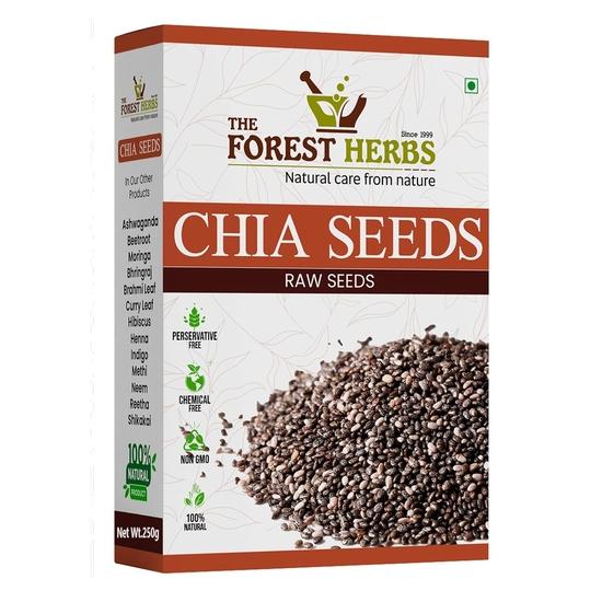 The Forest Herbs Natural Care From Nature Nasiona Chia 250g - Surowe Nasiona Chia | Nasiona do Jedzenia | Przekąski Dietetyczne | Bogate w Omega 3