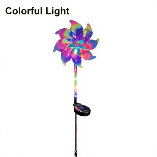 Solar Pinwheel Light Kinetic Light with Color Wind Spinner Garden Changing LED Glow