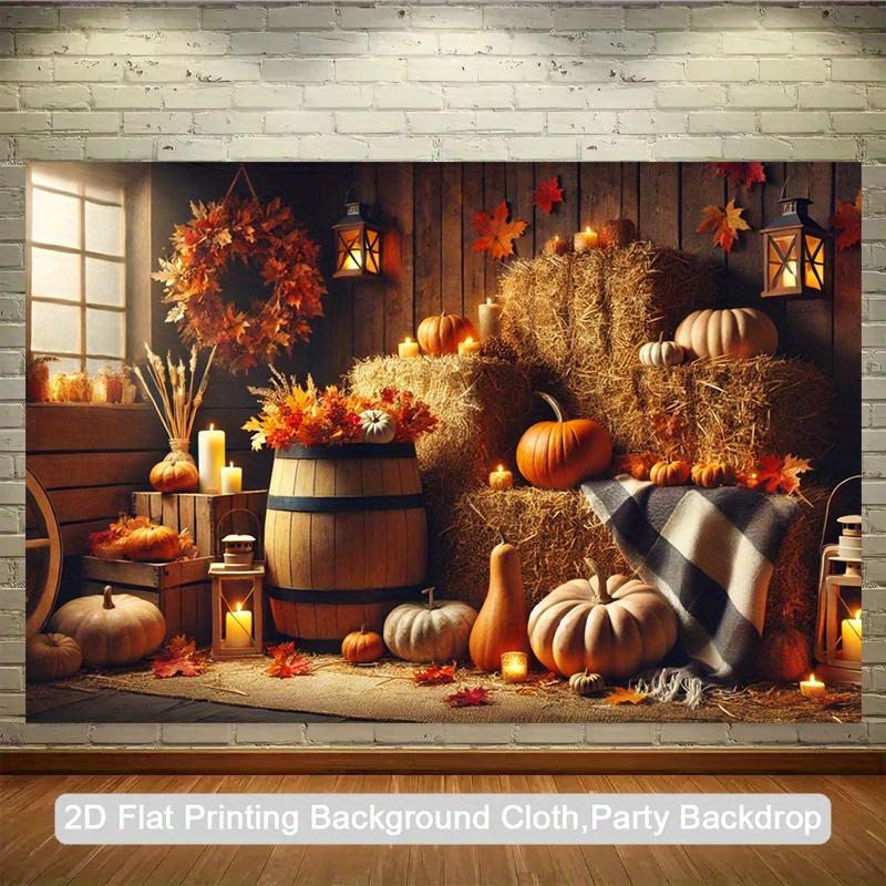 2D plane 1 piece of autumn harvest background fabric rustic style autumn photography background fabric 100x150cm