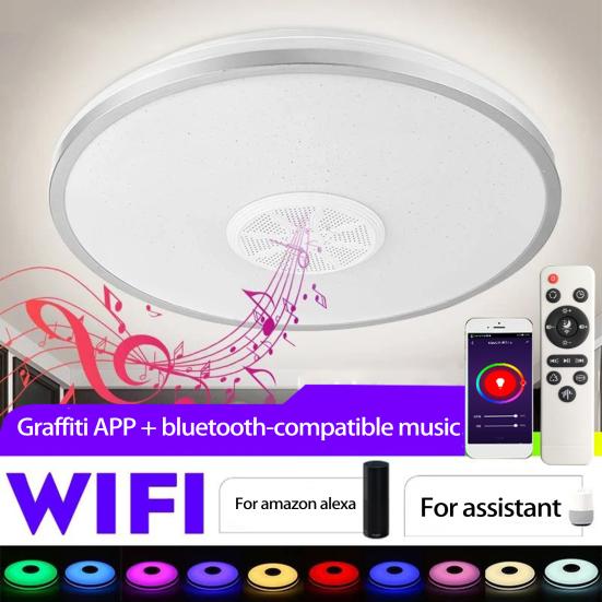 

Ceiling Lamp Remote Control Multiple Lighting Colors Music Function High