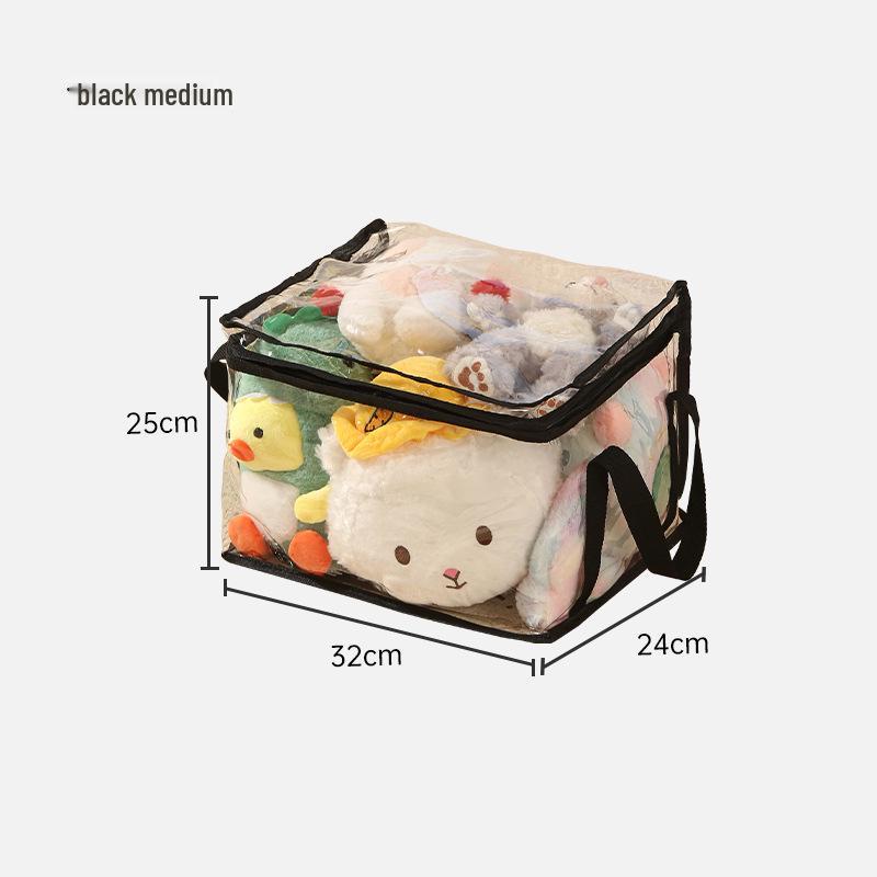 Cute Waterproof Storage Bag for Toys & Books - Large Capacity, Transparent & Durable
