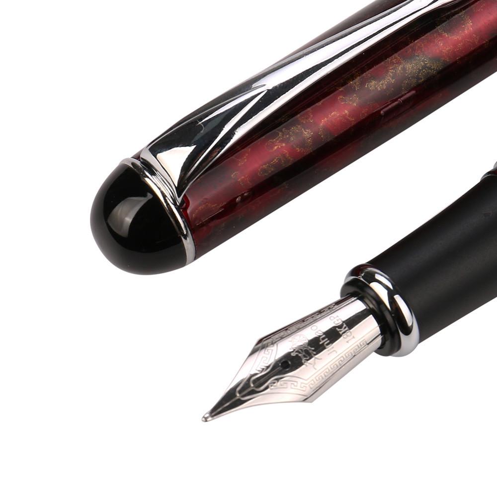 Matte Frosted Deluxe Black JinHao X750 Füllfederhalter, 0,5 mm extrafeine Spitze