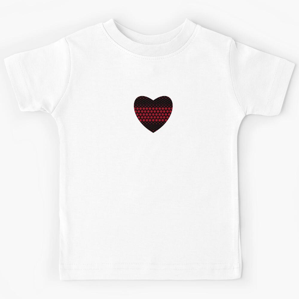 Dotwave Red Polka Dots on Black Kids T-Shirt 100
