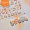 Tomoni 3D Embossed Nail Art Stickers - Japanese Children's Floral Designs for Nail Decoration