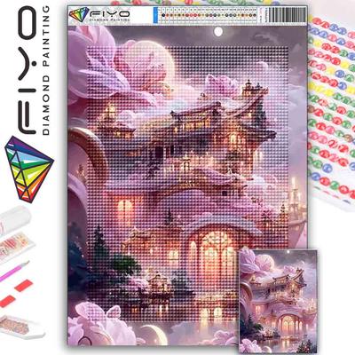 DIY Volle runde Diamantmalerei Kreuzstich 3D Tier Haus Dekorative Kunst Landschaft Architektur Diamantmalerei 5d Diamant Kunstmalerei
