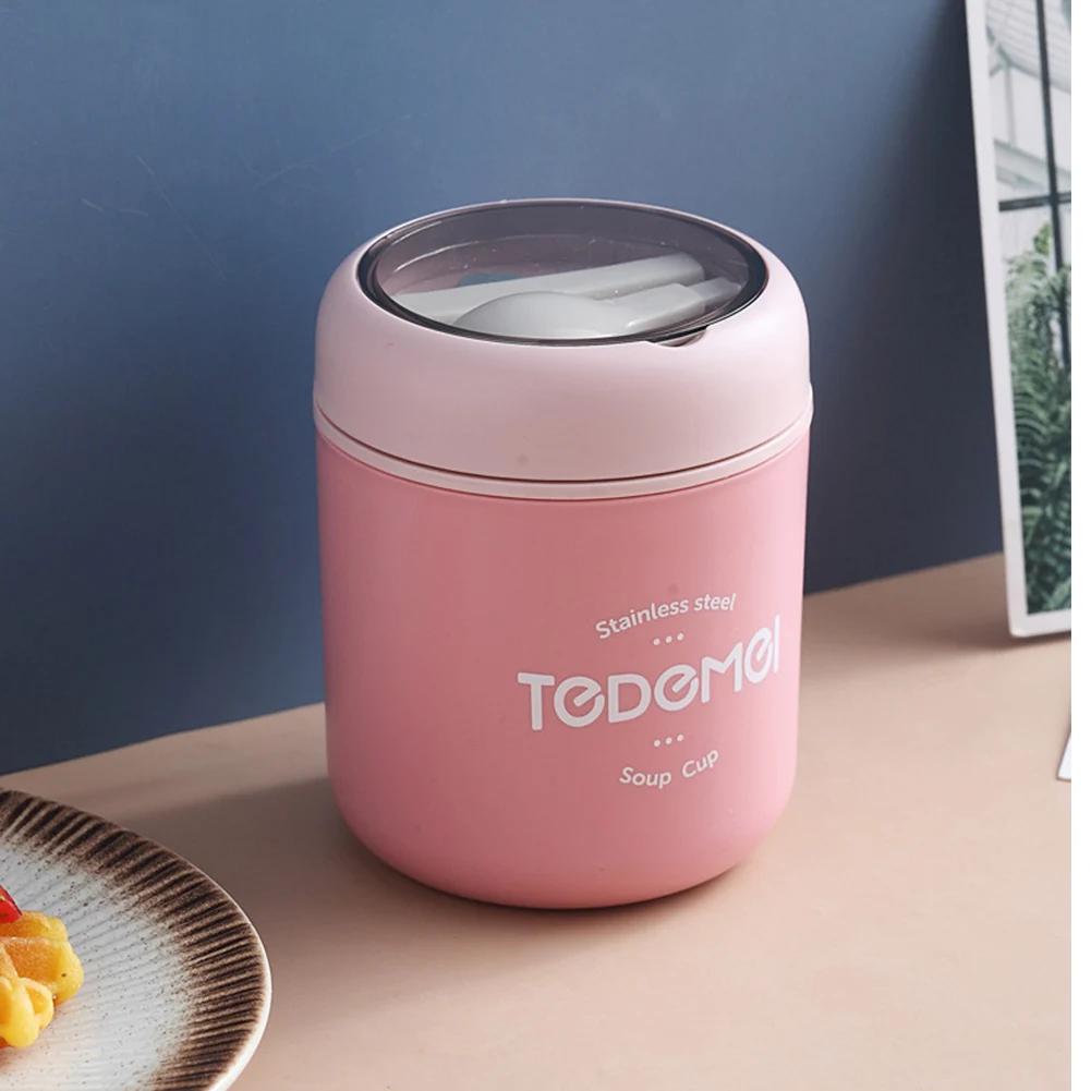 Thermal Insulated Outdoor Travel Leakproof Food Container Bento Soup Lunch Box Stainless Steel Picnic for Kids and Adults