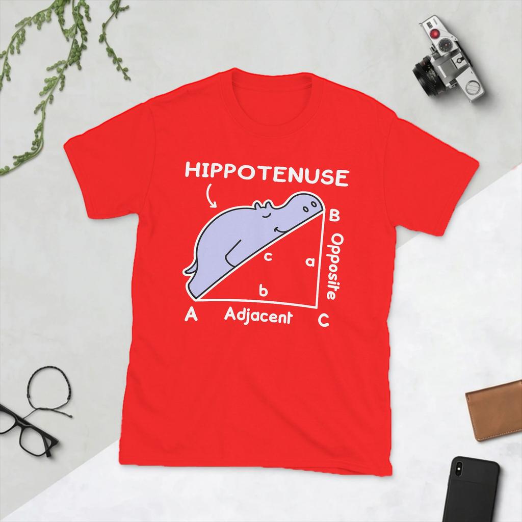 Hypotenuse Math Pun Hippotenuse Unisexs T Shirt Novelty Tee Shirt Short Sleeve Crew Neck TShirts 100 Cotton Summer Clothing