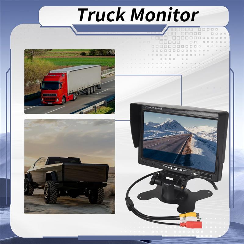 Precise 12V-24V 7 Inch TFT LCD Color HD Monitor For Car Truck CCTV Reverse Rear View Backup Camera