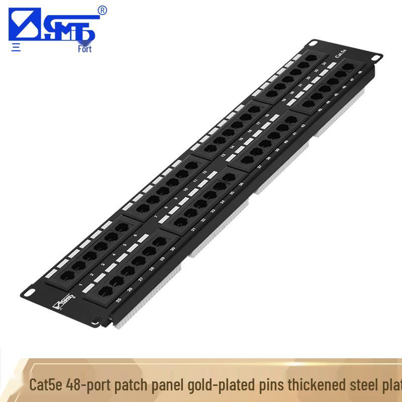 Sanbao Cat5e 48-Port Network & Voice Patch Panel