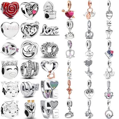 New Cupid Crown Charm Fit Bracelet Shining Bead DIY Women Jewelry Gift 925 Silver Jewelry Party Gift Accessories