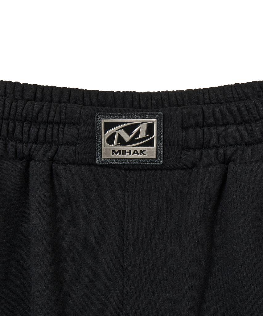 Mihag Metal Plate Bermuda Shorts (Black)
