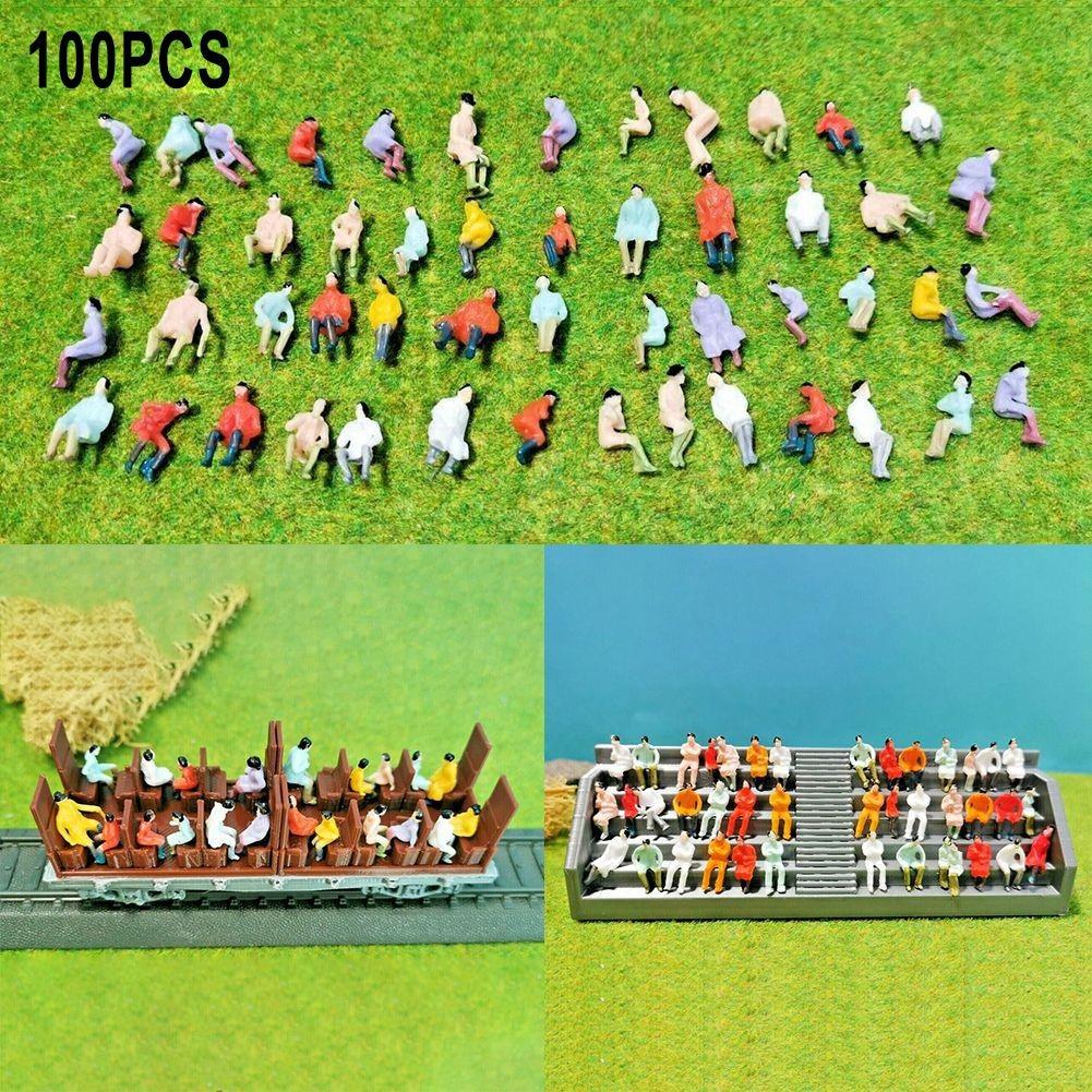 100 Painted Seated Figures 100pcs All Seated Figures Model People Figures