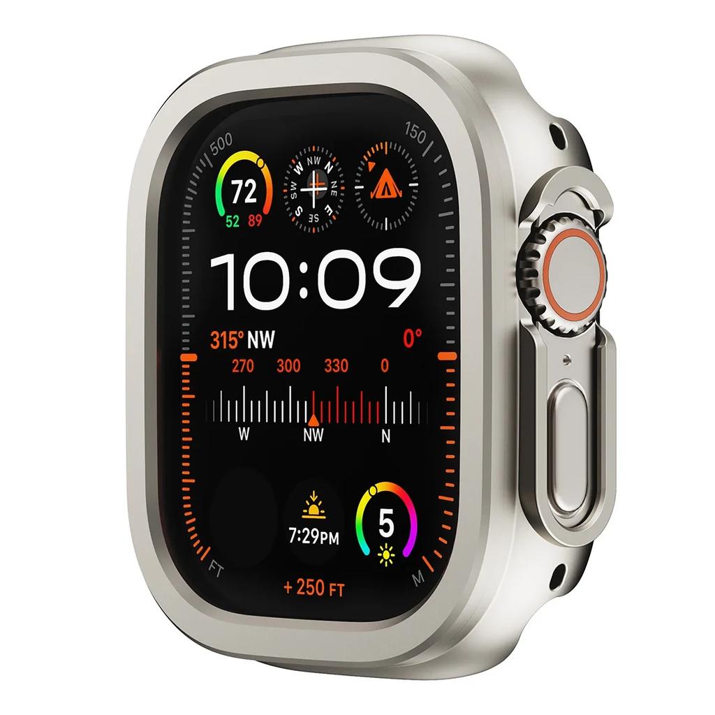 Lega di Alluminio Metallo + Custodia in TPU Per Apple Watch Ultra 1/2/3 49mm Telaio Paraurti Scocca Protettiva per Apple Watch Serie 11 10 9 8 7 6 5 46mm 42 45 41mm