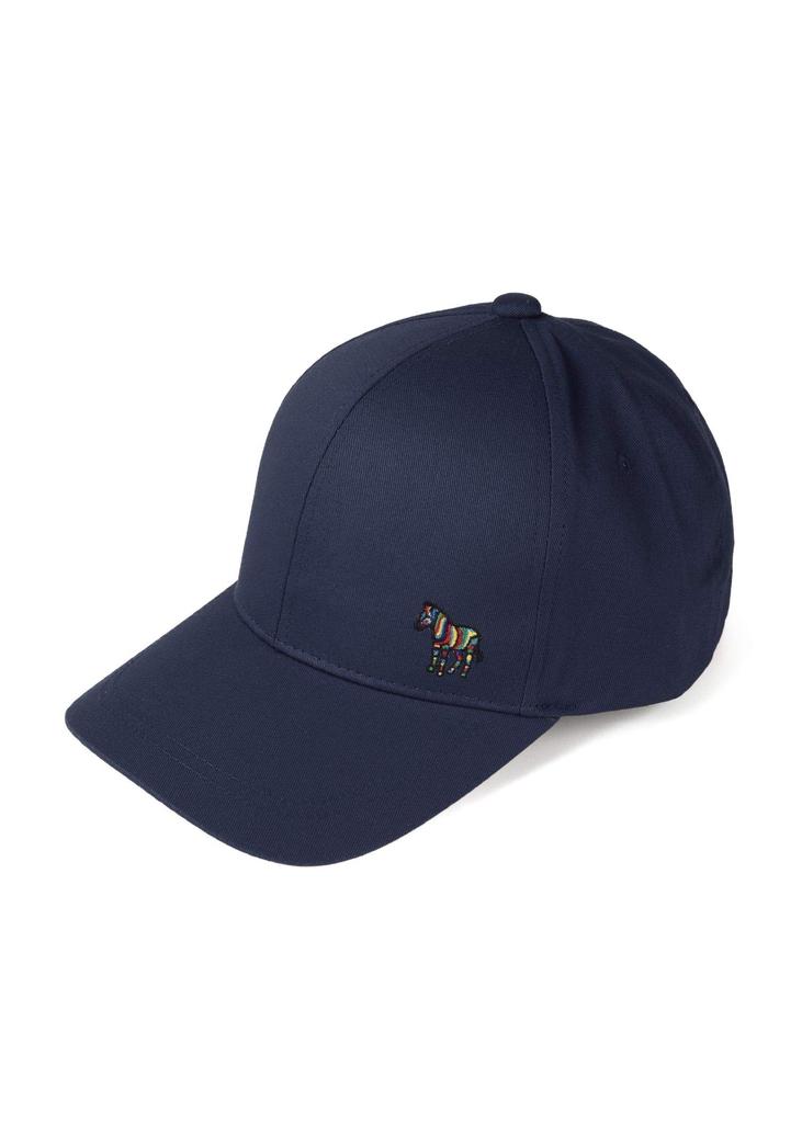 Paul Smith Sports Stripe Zebra Base Cap with One-Point Accent, Sports Stripe Zebra, with Shopping Bag, 100306 290306 987C (Navy)