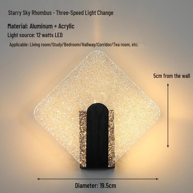 Acrylic Wall Lamp: Modern Creative Design for Bedroom, Hallway, Staircase, and Decorative Use