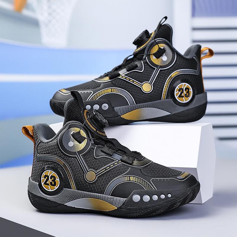 Summer breathable basketball professional actual student sneakers rotating button raw sneakers 31