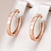 Simple Glossy Round Hoop Earrings For Women Fashion Rose Gold Color Party High Quality Daily Fine Jewelry