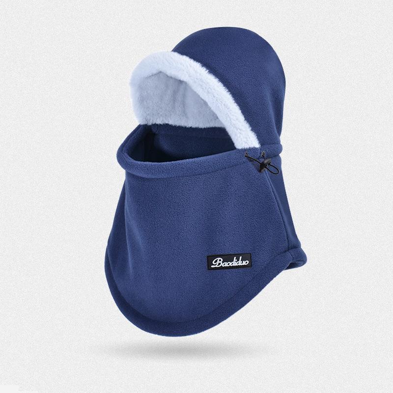 Winter Warm Scarf Integrated Hat Women's Velvet Ear Protection Windproof Mask Men's Cycling Face Protection Pullover Hat