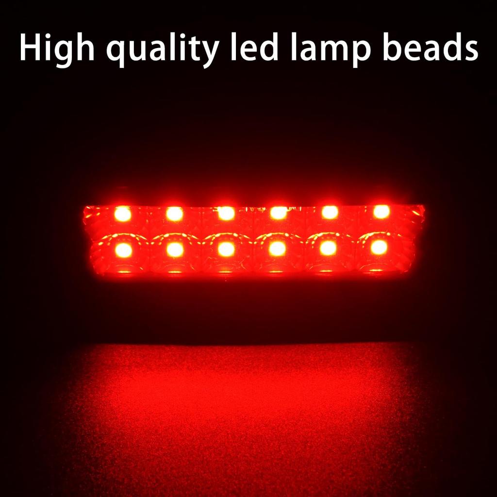 LED 3rd Third Tail Brake Light for Grand Cherokee,Center High Mount Stop Light Compatible with Jeep Grand Cherokee 1999-2004 (Smoked Black)