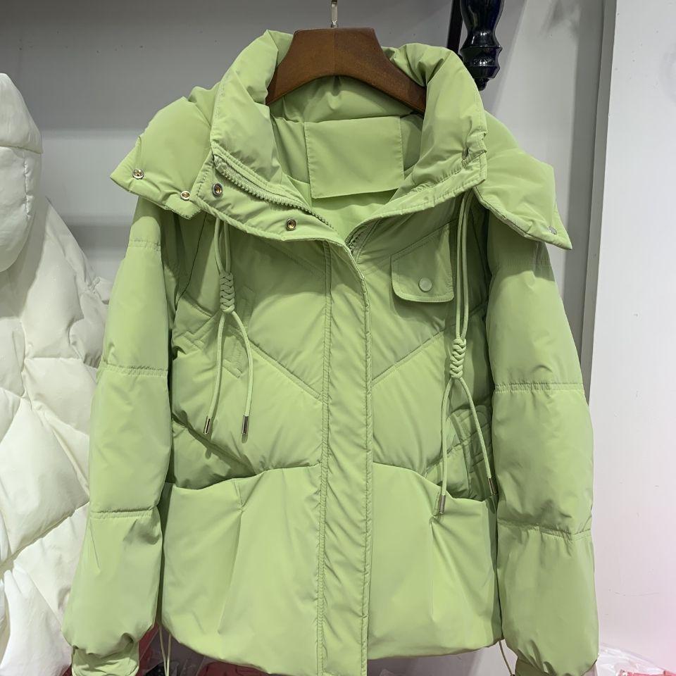 Women's Short Washable White Duck Down Jacket - Korean Style, Petite, Warm, Thick, Trendy Winter Coat