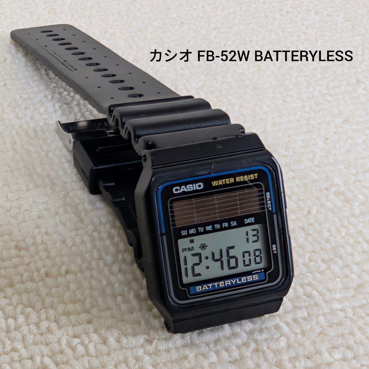 Used CASIO Casio FB-52W BATTERYLESS WATER RESIST digital watch vintage rare rare