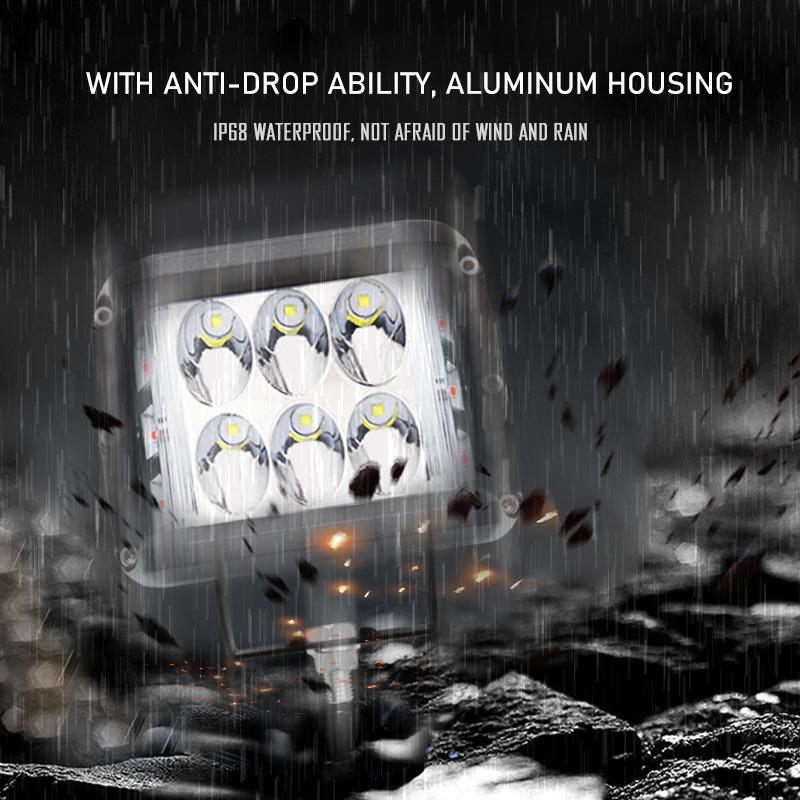 4Inch Led Work Light 60W Side Shooter Pods Combo Off Road Strobe Light With 6 Modes Memory Function Fit For Auto 4X4 Truck Atv Boat
