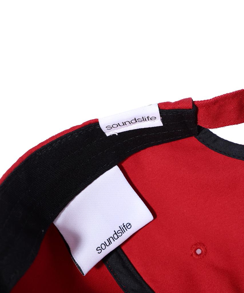 SOUNDSLIFE Vintage Lettering Washing Ball Cap Red