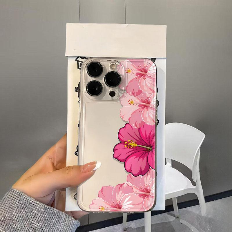 

Aesthetic Pink Flower Clear Phone Case For Samsung Galaxy S26 S24 S25 S23 Ultra S22 S21 S20 Plus FE A50 A71 A72 A73 Soft Cover Galaxy A50