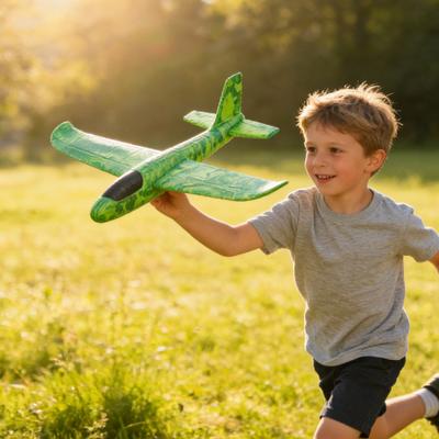 EVA-Schaumstoff-Flugzeugmodell, Wurfflugzeug, leichtes Lernflugzeug für Kinder, Kleinkinder, Jungen und Mädchen, buntes Outdoor-Flugzeugspielzeug