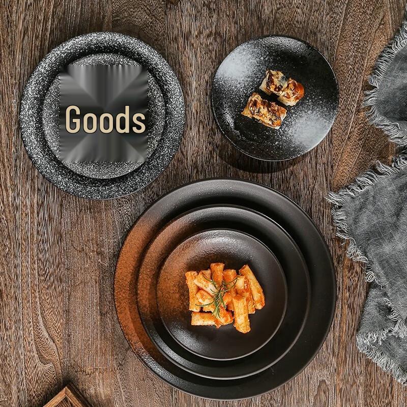 Runde Keramik-Essteller im japanischen Stil