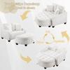 Multifunctional Sofa, 2-in-1 Sofa Bed, Storage Ottoman, Breathable Skin-Friendly Fabric, Eco-Friendly Eucalyptus Wood, Living, Study, Bedrooms, Beige