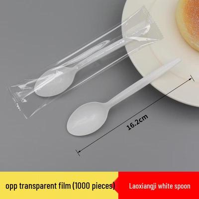 Individually Wrapped Disposable Plastic Soup Spoons