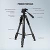 NEEWER Basic 189cm Video Tripod Monopod Compact 3-Way Pan-Tilt Head Overhead Camera Mount Remote Horizontal Center Axis Smartphone Holder Shooting Tri