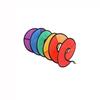 Rainbow Pinwheel Wind Spinner: Colorful Outdoor Camping Tent & Awning Decoration with Children's Rotating Streamer.
