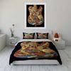 Retro Pinball Guitar Printed Bedding Set Bedding Set (1 Duvet Cover, 2 Pillowcases, Duvet Not Included)