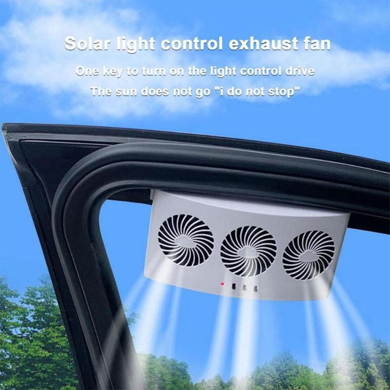 Car Window Fan Auto Cooler Radiator Exhaust Fan Air Vent Radiator Solar Powered
