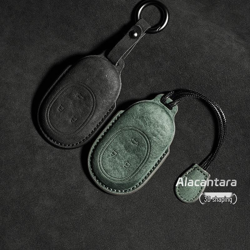 Nio Schlüsselhülle: Kompatibel mit ET5, ET7, ES6, ES7, ES8, EC6 - Nubuk Auto Schlüsselhülle mit Schnalle