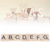 100PCS Wood Letter Tiles Wooden Alphabet Tiles A Z Capital Letters for Crafts, Pendants, Spell