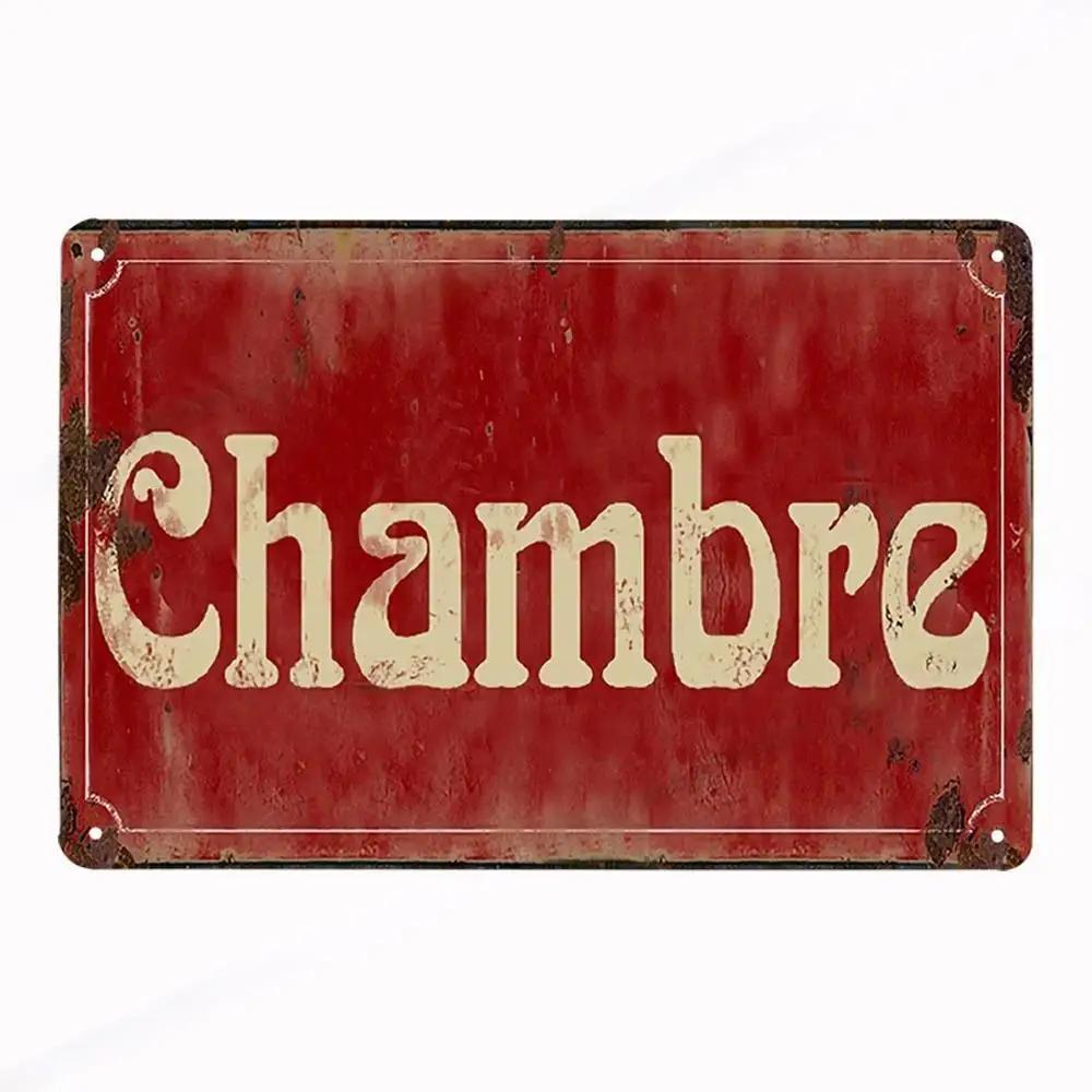 French Vintage Metal CUISINE Signs Decor Posters Plaque Retro Tin Sign Bar Pub Club Wall Decor Painting Decorative Plate