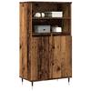 VidaXL Buffet haut vieux bois 60x36x110 cm bois d'ingénierie, armoire, armoire de rangement, buffet haut, armoire latérale, 857458