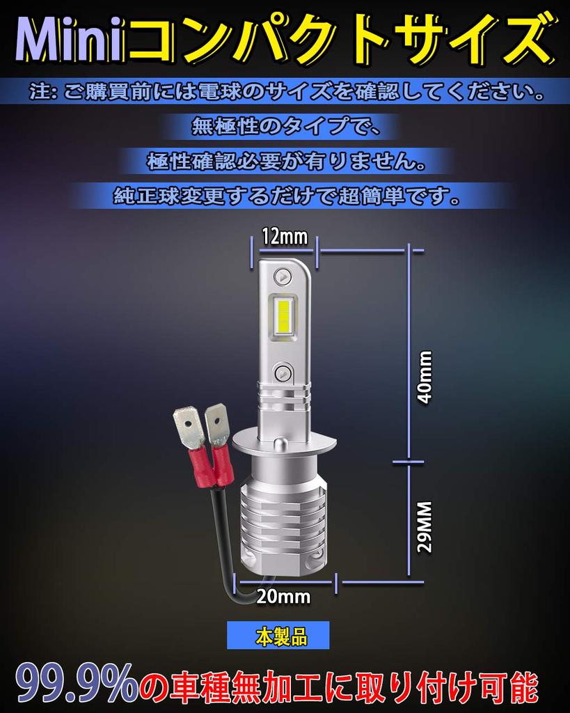 Feison H1 LED New Vehicle Inspection Compatible with Vehicles and Warranty Headlights, White, 6500K, Compliant, 60W, 13000LM, 12V-24V (Hybrid EV),