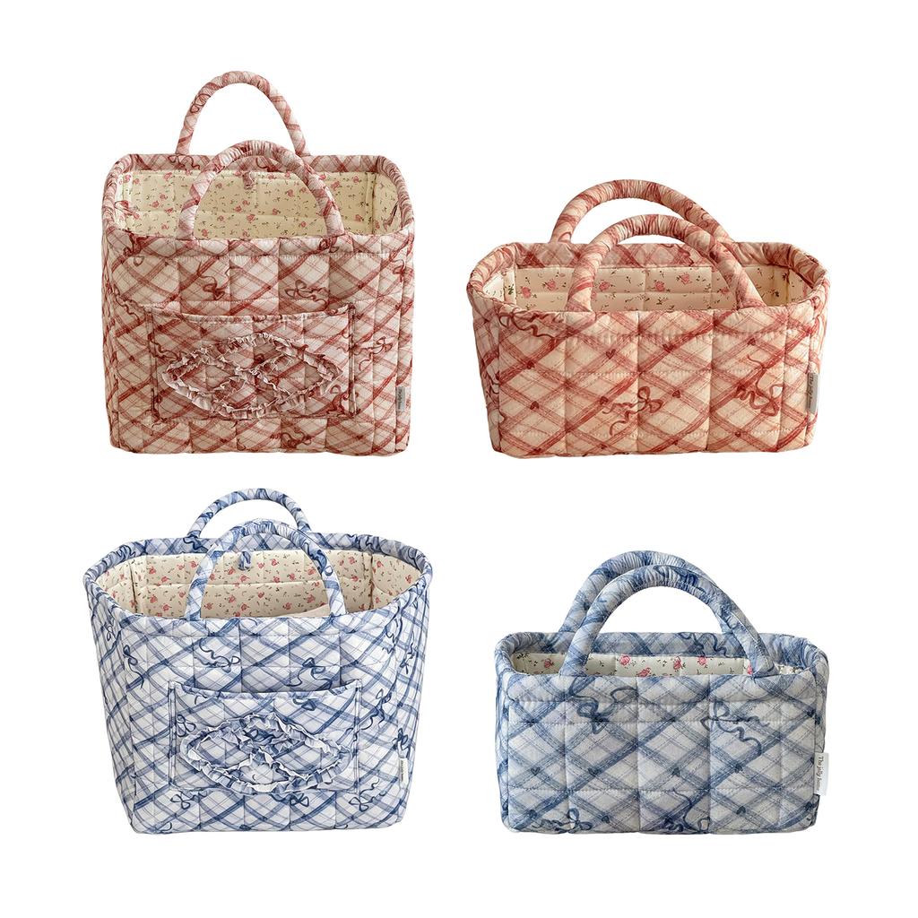 Cotton Boho Tote Organizer Large Capacity Portable Storage Bag Collapsible Laundry Hamper for Picnic Shopping Travel Car Bedroom