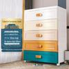Multilayer Plastic Storage Cabinet: Drawer-Style for Bedroom and Nursery 