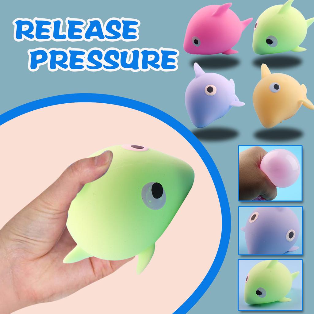 Axolotl Squeeze Ball Cute Fish Relax Cartoon Antistress Squishy Stress Relief Slow Rising For Adult Kids Stretch Toys