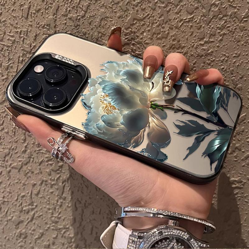 

Чехол для телефона с хорошим значением Пион для iPhone 17 16e 16 15 14 13 12 11 mini Pro Max XSMAX 8 7 Air Plus Противоударная Матовая Задняя Крышка iPhone XSMax