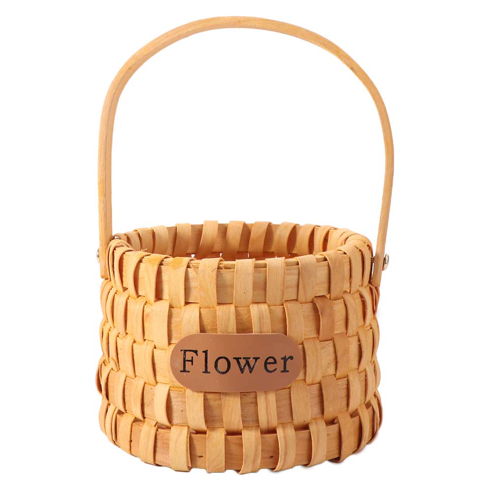 Handmade Handwoven Flower Basket Rustic Style Organizer Basket Picnic Basket  Picnic