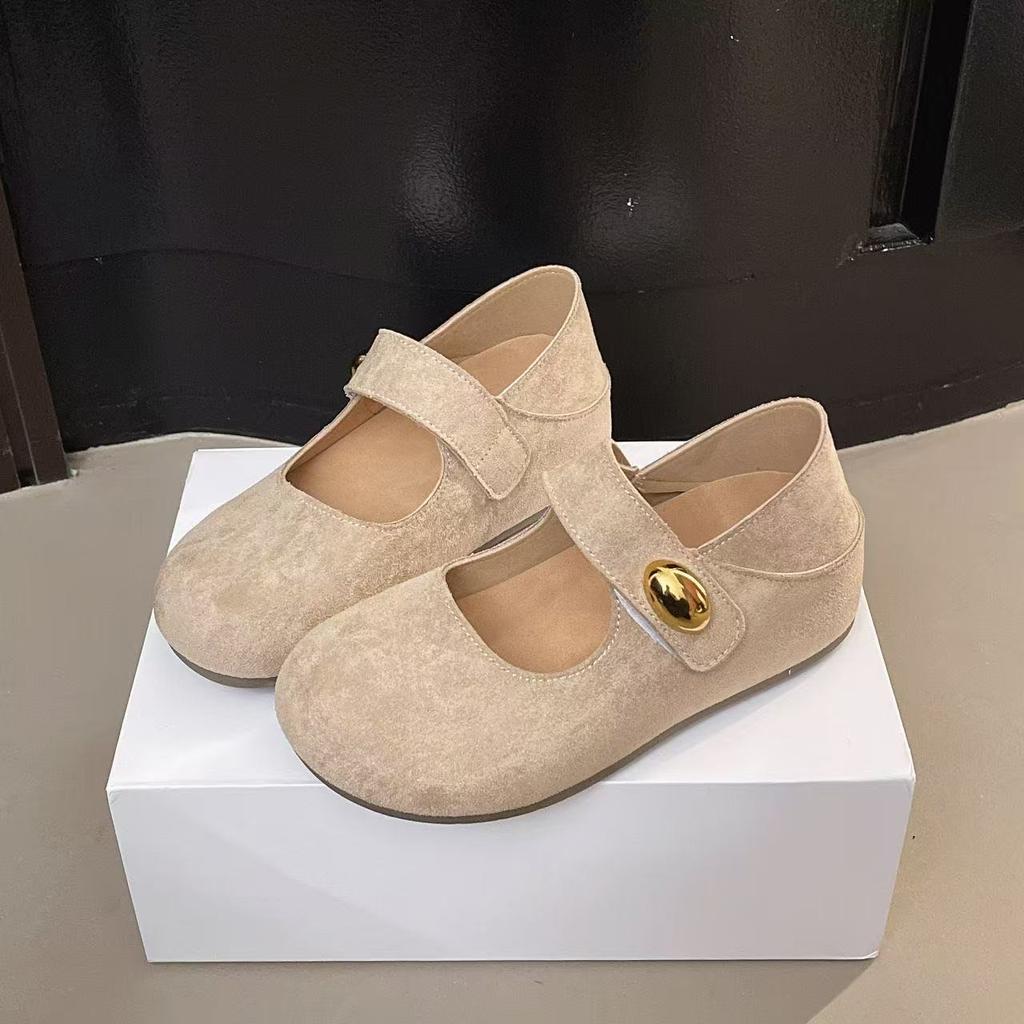 Thick-soled heightening Birkenstocks New Year's autumn with skirts Mary Jane single shoes Doudou shoes