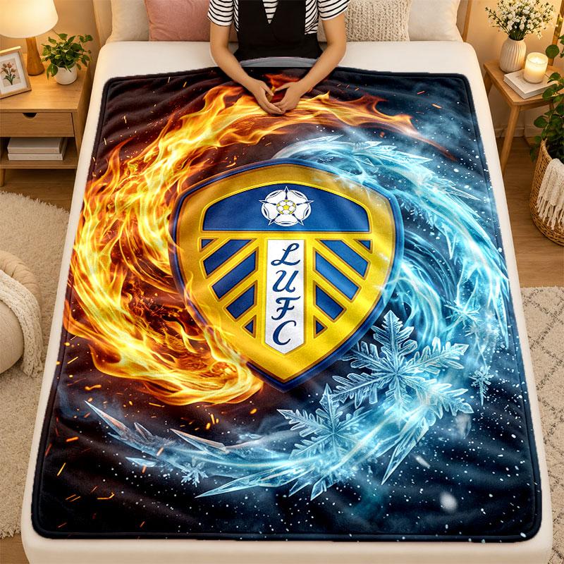 Manta de Flanela Leeds United Futebol Quente Macia Manta de Lançar para Uso Interno Sofá Cama Sala de Estar