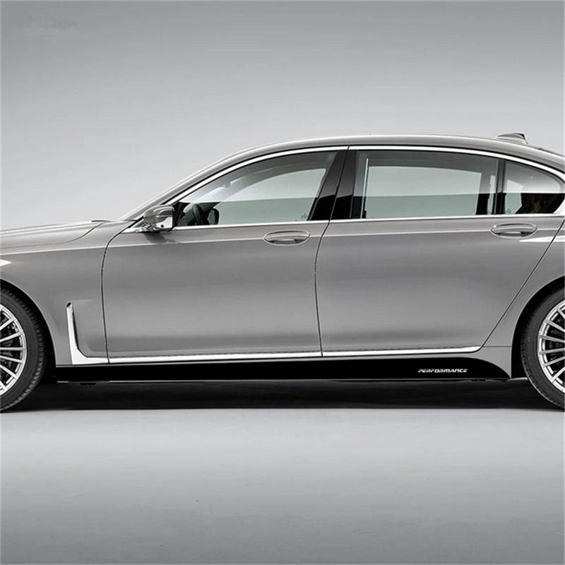 2.05M Glossy Black Side Skirt Decal For BMW F30 E90